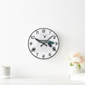 スカーフ付きホッキョクグマ ラウンド壁時計 (ホーム)