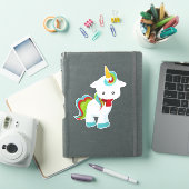 スカーフ付きユニコーン，小さなユニコーン，かわいいユニコーン シール (iPadカバー)