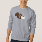 スカーフ付きリスストライプのルのコーヒー愛好家 スウェットシャツ (正面)