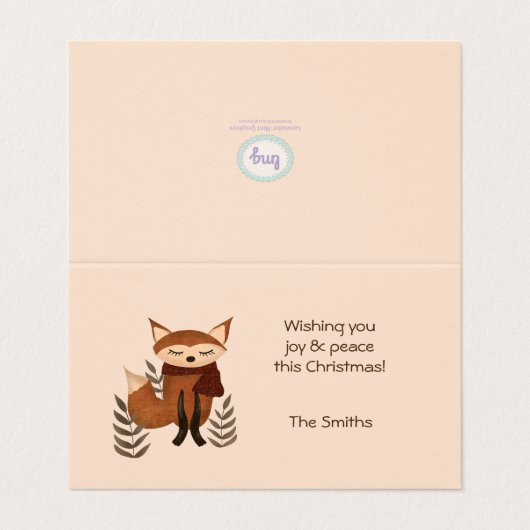 スカーフ付き冬のキツネ (外部フラット)