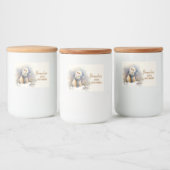 スカーフ付き水色Ermine -誕生日 フードラベル (ボトル)