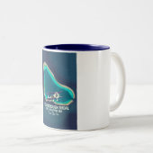 スカーボロー礁 西フィリピン海 地図 ツートーンマグカップ (正面右)