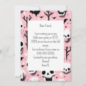 スカールハロウィーンピンク 招待状 (正面)