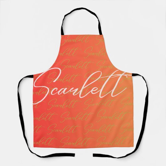 スカーレットの繰り返し名のパターン エプロン (正面)
