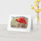 スカーレットイビスバード60th誕生日カード カード (黄色い花)