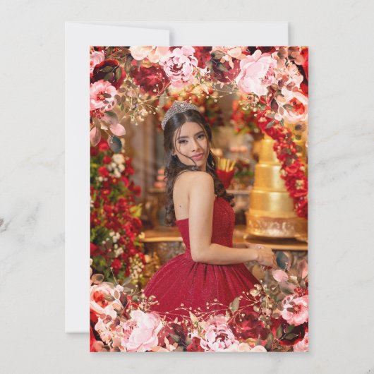 スカーレットエレガンス金ゴールドエンチャントフローラキンセアニェラ 招待状 (裏面)