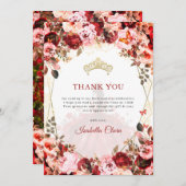 スカーレットエンチャントフローラ金ゴールドプリンセスキンセアニェラ サンキューカード (正面/裏面)