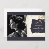 スカーレットオハラ&引用文ビューティフルポートレートポストカー ポストカード (正面/裏面)