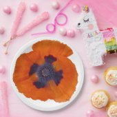 スカーレットオレンジポピー1 ペーパープレート (パーティー)