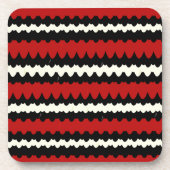 スカーレットキングスネークスネークスキンはかりで測ストライプ コースター (正面)