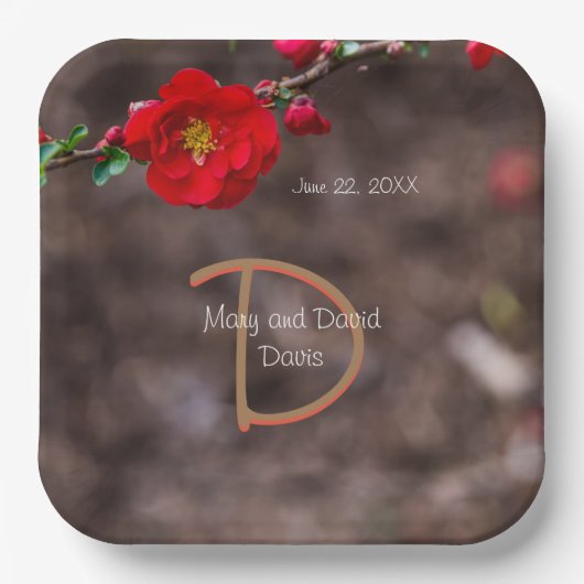 スカーレットト結婚ップの紙プレート ペーパープレート (正面)