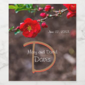 スカーレットト結婚ップ ワインラベル (シングルラベル)