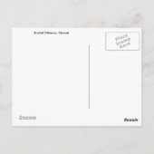 スカーレットハイビスカス，ハワイ ポストカード (裏面)