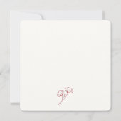 スカーレットポピーの結婚式日程お知らせカード セーブザデート (裏面)