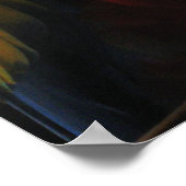 スカーレットマコーハインコがトーストを食べる ポスター (角)