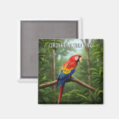 スカーレットマコーinコルコバド国立公園トラベル マグネット (正面/裏面)