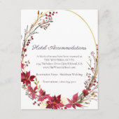 スカーレットレッドのポインセチアの花のホテルの詳細 エンクロージャーカード (正面)