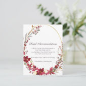 スカーレットレッドのポインセチアの花のホテルの詳細 エンクロージャーカード (スタンド正面)