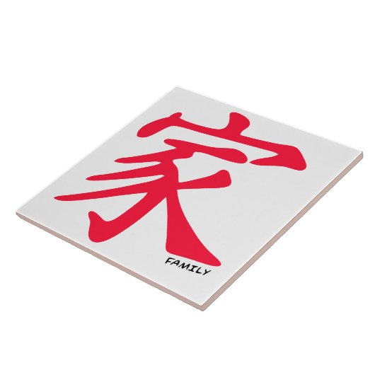 スカーレットレッド中国のファミリーキャラクター タイル (側面)