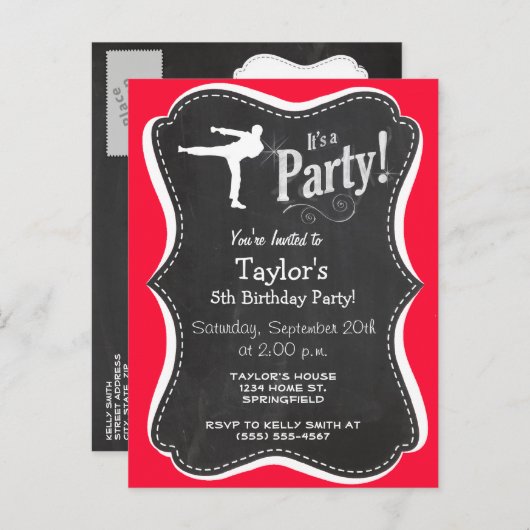 スカーレットレッド武術アーツ インビテーションポストカード (正面/裏面)