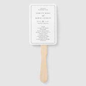 スカーレット縁どエレガントウェディングプログラム ハンドファン (正面)