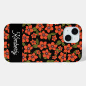 スカーレット・ピンパーネル 水彩 ネームタグ Case-Mate iPhoneケース (裏面 (横))