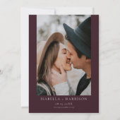 スカーレット ボヘミアンバーズとゴールドの結婚式予告 招待状 (裏面)