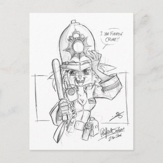 スカーレット_警察 ポストカード (正面)