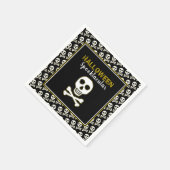 スカull＆Bones、ゴールデンハロウィンパーティー スタンダードカクテルナプキン (角)