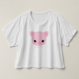 スガルパレードブタちゃんウィメンズクロップトップ Tシャツ