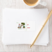 スガルプラムヤギのクリスマスギフトラベルシール ラベル (インサイチュ)