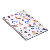 スガローフマウンテンメインスキースノーボードパターン ノートブック (右側)