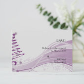 スガープラム·ツリー·スノーフ結婚レークスの応答カード 出欠カード (スタンド正面)