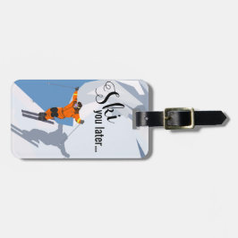 スキおもしろいー | Travel Skiウィンタースポーツ ラゲッジタグ