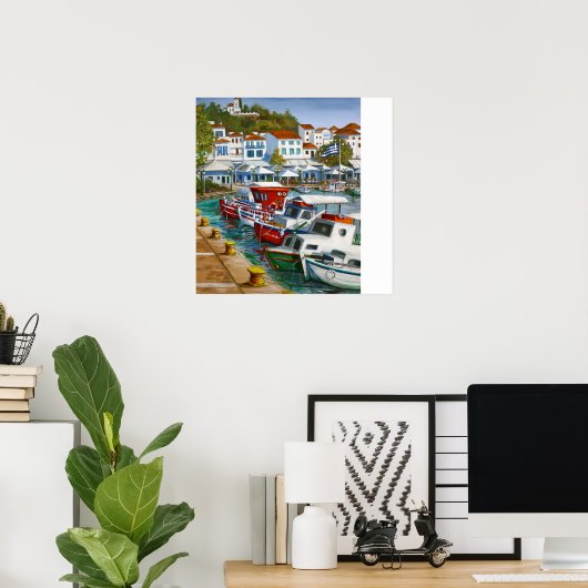 スキアトス旧港 ポスター (ホームオフィス)