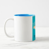 スキアトス・ギリシャ旅行ポスター ツートーンマグカップ (左)