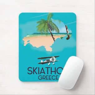 スキアトス・ギリシャ旅行ポスター マウスパッド