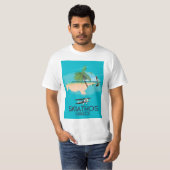 スキアトス・ギリシャ旅行ポスター Tシャツ (正面フル)