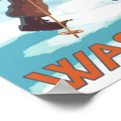 スキア運ズ・スノースキー – 山ベイカーWA ポスター (角)