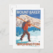 スキア運ズ・スノースキー – 山ベイカーWA ポストカード (正面/裏面)