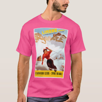スキイタリーヴィンテージリモンイタリアンピエモンテ旅行A Tシャツ