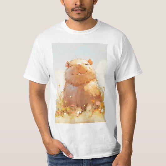 スキイリラックスキャピバラ Tシャツ (正面)