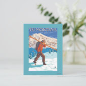 スキエ運ズスノースキー – モンタナ ポストカード (スタンド正面)