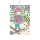 スキガールカスタム車の空気清浄機 カーエアーフレッシュナー (正面)