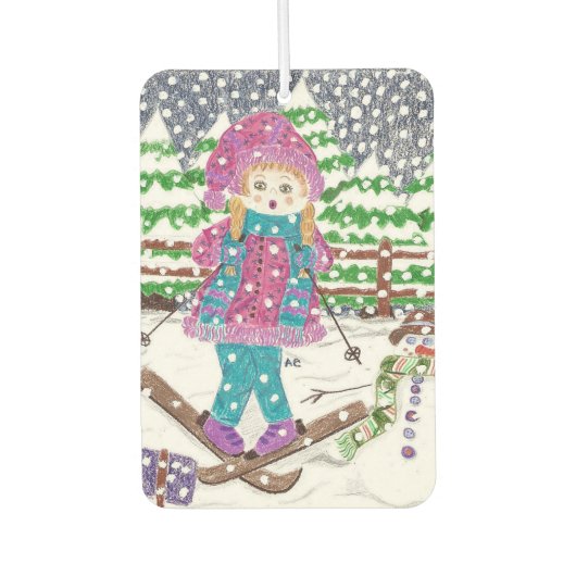 スキガールカスタム車の空気清浄機 カーエアーフレッシュナー (正面)