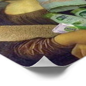 スキケおもしろいアレオナルド・ダ・ヴィンチを行うモナリザ ポスター (角)