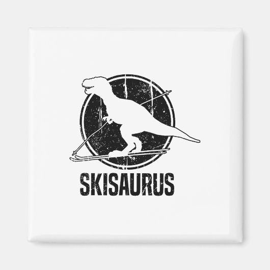 スキサウルス スキー ダイノ スキー 恐竜 スキーユージン  マグネット (正面)