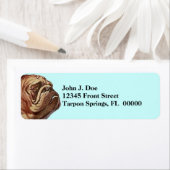 スキシー顔ドッグブルドッグブリーおもしろい住所 シール (インサイチュ)