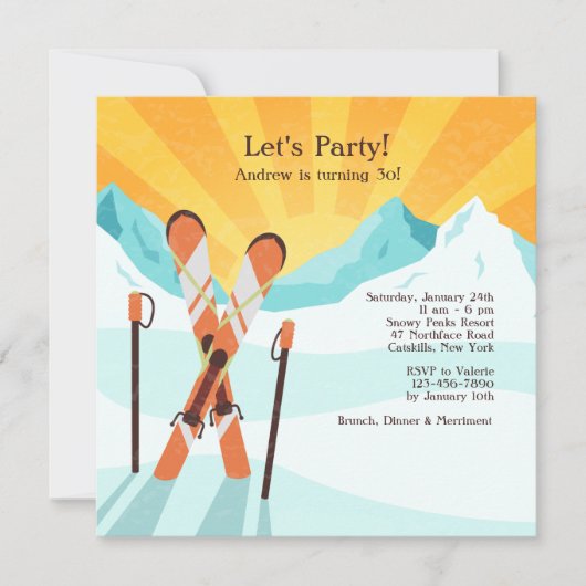 スキスクロッシング招待状 招待状 (正面)