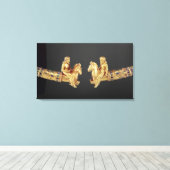 スキタイの馬蹄類の型枠のネックリング キャンバスプリント (インサイチュ (ウッドフロア))